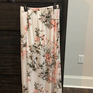 Pink lily M floral maxi skirt